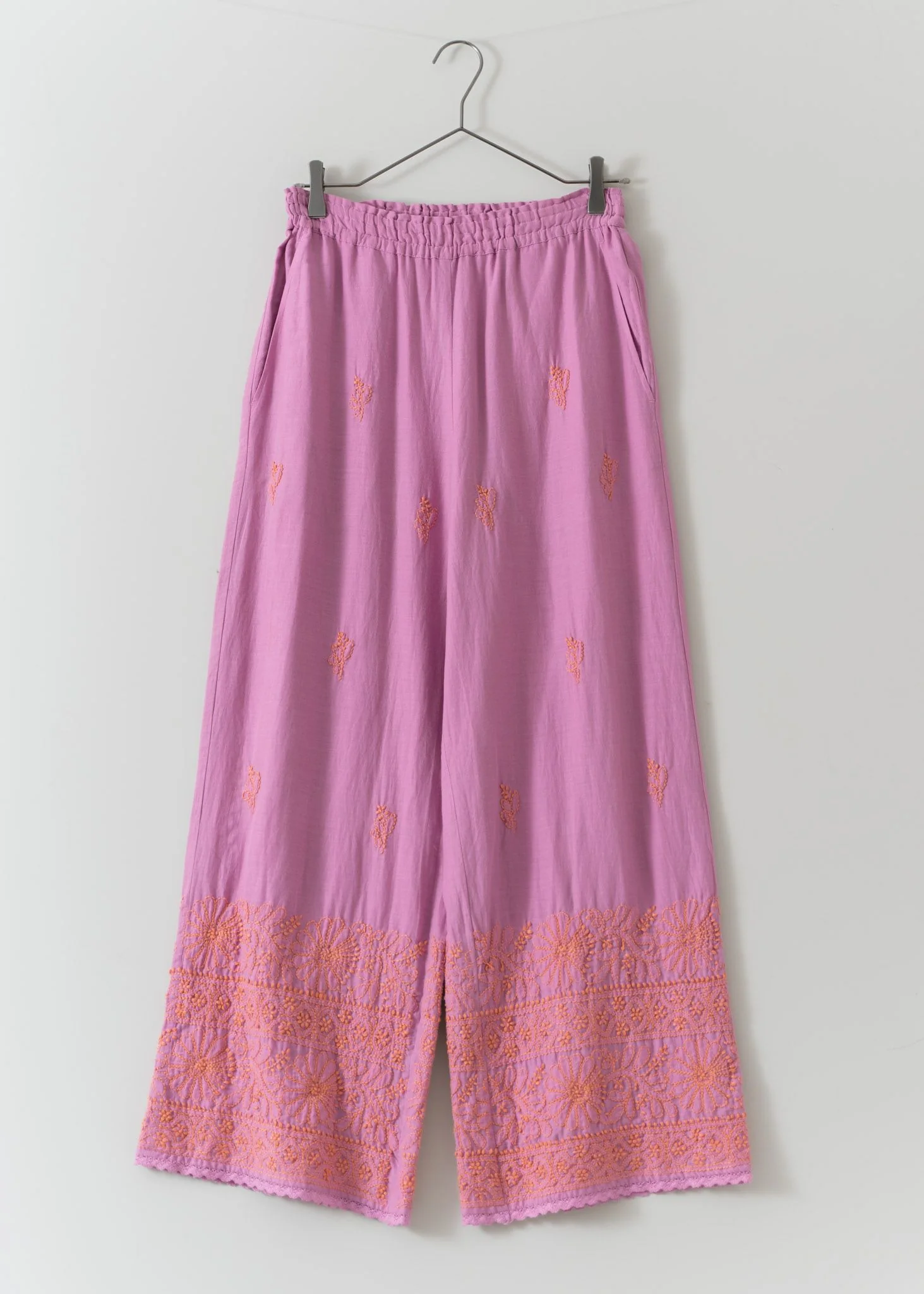 ne Quittez pas（ヌキテパ）Cotton Voile Lucknow Embroidery Pants