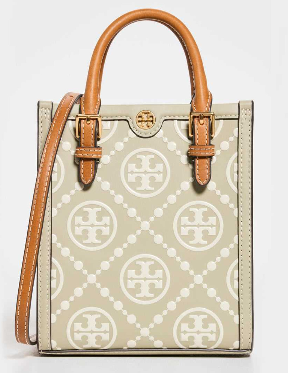 TORY BURCH（トリー バーチ）Tモノグラム コントラスト エンボス ミニトート